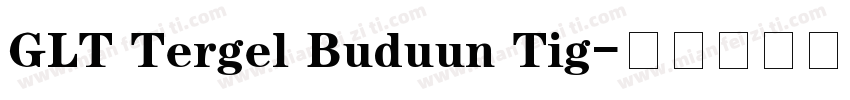 GLT Tergel Buduun Tig字体转换